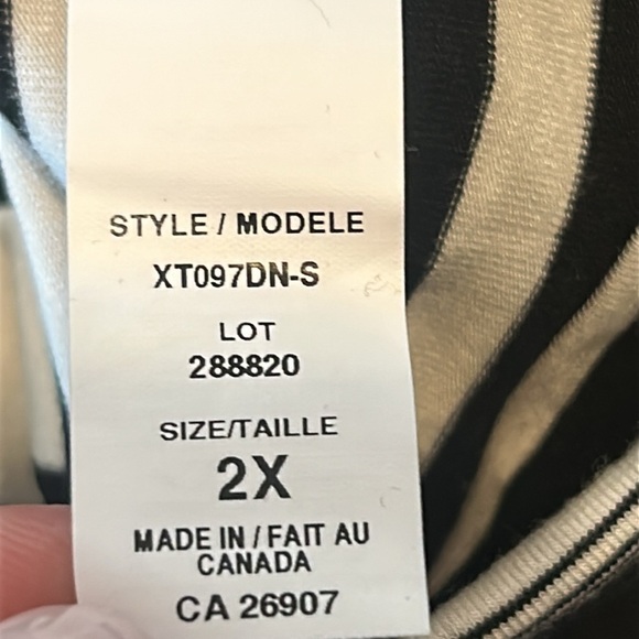 Antistar Black and White Striped Sleeveless Stretchy Maxi Dress Made in Canada - Picture 10 of 13